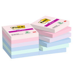 Blocco Post-it Super Sticky - 622-12SS-SOUL - 47,6 x 47,6  mm - colori Soulful - 90 fogli - Post-it - conf. 12 pezzi