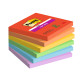 Blocco Post-it Super Sticky - 654-6SS-PLAY - 76 x 76 mm - colori Playful - 90 fogli - Post-it - conf. 6 pezzi