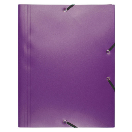 Cartella 3 lembi con elastico angolare - A4 - PP - viola - Exacompta