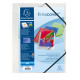 Cartella 3 lembi con elastico angolare Kreacover - A4 - dorso 1,5 cm - PP - bianco trasparente - Exacompta