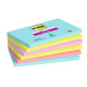 Blocco Post-it Super Sticky - 655-6SS-COS - 76 x 127 mm - colori Cosmic - 90 fogli - Post-it - conf. 6 pezzi