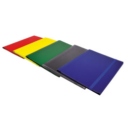 Cartella 3 lembi con elastico piatto - A4 -dorso variabile - grigio - Starline