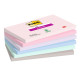 Blocco Post-it Super Sticky - 655-6SS-SOUL - 76 x 127 mm - colori Soulful - 90 fogli - Post-it - conf. 6 pezzi