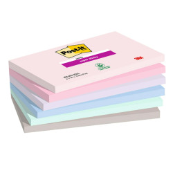 Blocco Post-it Super Sticky - 655-6SS-SOUL - 76 x 127 mm - colori Soulful - 90 fogli - Post-it - conf. 6 pezzi