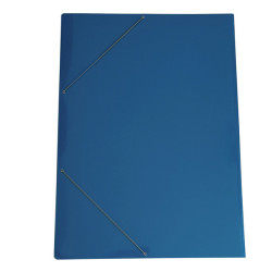 Cartella con elastico angolare - 70 x 100 cm - dorso variabile - cartoncino plastificato - blu - Cartotecnica del Garda