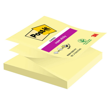 Blocco Post-it Super Sticky Z Notes - R330-123SS-CY - 76 x 76 mm - giallo Canary - 90 fogli - Post-it