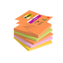 Blocco Post-it Super Sticky Z Notes - R330-5SS-BOOS - 76 x 76 mm - colori Boost - 90 fogli - Post-it - conf. 5 pezzi