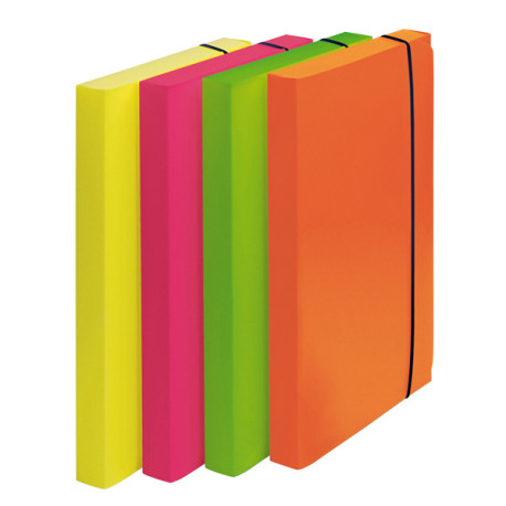 Cartella progetto Shocking File - con elastico - 24 x 35 cm - colori fluo assortiti - Fellowes