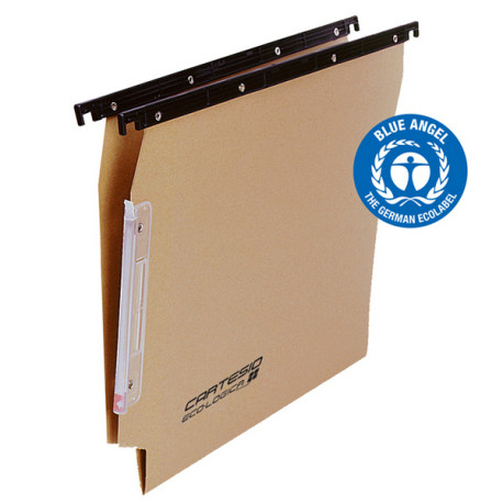 Cartella sospesa Cartesio Eco-logica - armadio - 33 cm - fondo V - 33 x 28 cm - avana - Bertesi