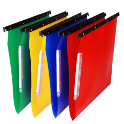 Cartella sospesa Cartesio PP - armadio - PPL - interasse 33 cm - fondo V - 32,6 x 28 cm - colori assortiti - Bertesi