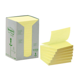 Blocco Post-it Z Notes Green - R330-1T - 76 x 76 mm - 100% riciclabile - giallo - 100 fogli - Post-it