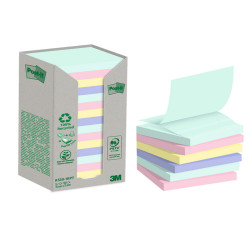 Blocco Post-it Z-Notes Green - R330-1RPT - 76 x 76 mm - colori pastello - 100 fogli - Post-it - conf. 16 pezzi