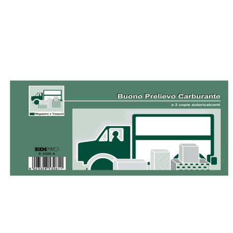 Blocco prelievo carburante - 50/50 fogli autoricalcanti - 9,9 x 17cm - Edipro
