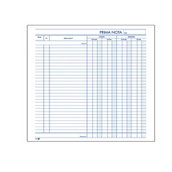 Blocco prima nota cassa - 50 fogli x 2 copie ricalcanti - 22 x 28cm - BM