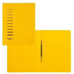 Cartellina semplice con pressino- 265 gr - A4 - cartone pressato - giallo - Pagna
