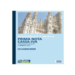 Blocco prima nota cassa/IVA - 50/50 copie autoricalcanti - 29,7 x 21,5 cm - DU1680C0000 - Data Ufficio