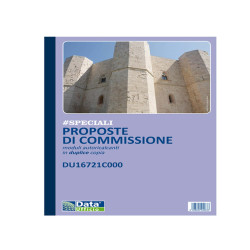 Blocco proposto commissione - 50/50 copia autoricopiante - 29,7 x 21,5 cm - DU16721C000 - Data Ufficio