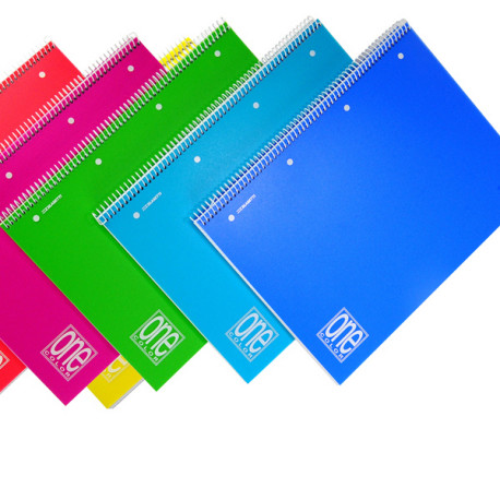 Maxiquaderno One Color PP - A4+- 5mm - 80 fogli - 80 gr -  c/fori - spiralato - Blasetti