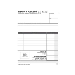 Blocco ricevute B&B/affittacamere - 25/25 - copie autoric. - 16,8 x 10 cm - DU16257B250 - Data Ufficio