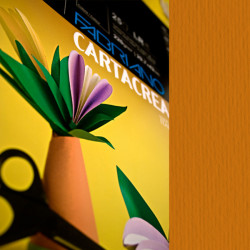 Cartoncino CartaCrea - 35 x 50 cm - 220 gr - terra bruciata - Fabriano -  blister 10 fogli