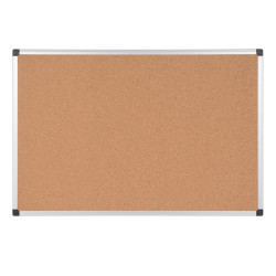 Lavagna - 90 x120 cm - superficie in sughero - cornice in alluminio - Starline