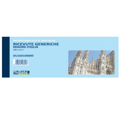 Blocco ricevute generiche madre figlia - 100 pagine - 10 x 21,5 cm - DU160100000 - Data Ufficio