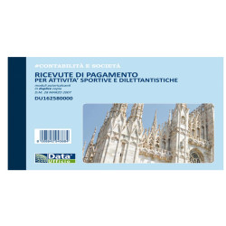 Blocco ricevute pagamento per attività sportive dilettantistiche - 50/50 copie autoricalcanti - 11,5 x 16,5 cm - DU1625800 - Da