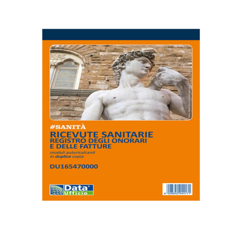 Blocco ricevute sanitarie - 50/2 autoricalcanti - 21,5x14,8cm - DU165470000 - Data Ufficio