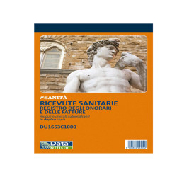 Blocco ricevute sanitarie numerate - 100/2 copie autoricalcanti - 21,5x14,8cm - DU1653C1000 - Data Ufficio