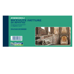 Blocco ricevute/ fatture di affitto - 50/50 copie autoricalcanti - 16,8 x 10 cm - DU1612C0000 - Data Ufficio