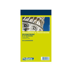 Blocco scontrino 2 sezioni - 100 copie numerate - verde - 5,8 x 13 cm - DU160000090 - Data Ufficio