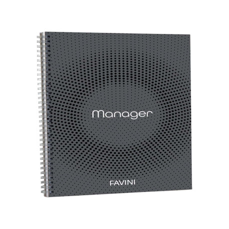 Blocco Spiral Manager 4 fori - microperforato - 23 x 29,7cm - 10mm - 80gr - 90 fogli - Favini