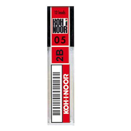 Micromine -  mina 0,5mm - gradazione 2B - Koh.I.Noor - astuccio 12 mine