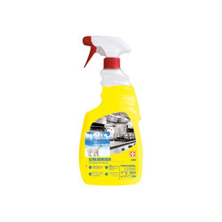 Sanitec ULTRA - Sgrassante - liquido - spray in flacone - 750 ml - limone - professionale - giallo (pacchetto di 6)