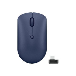 Lenovo - Mouse - compatto - per destrorsi e per sinistrorsi - ottica - 4 pulsanti - senza fili - 2.4 GHz - ricevitore wireless 