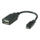 Roline - Cavo USB - Micro-USB Tipo B (M) a USB (F) - USB 2.0 OTG - nero