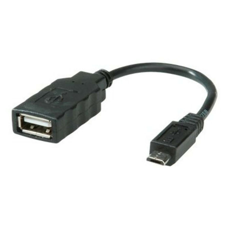 Roline - Cavo USB - Micro-USB Tipo B (M) a USB (F) - USB 2.0 OTG - nero