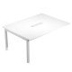 Modulo aggiuntivo per tavolo riunioni Agorà - 6 posti - 160 x 120 x 72,5 cm - bianco - Artexport