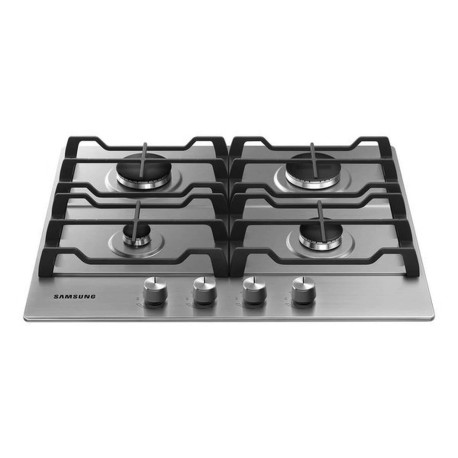 Samsung NA64H3010AS - Piano cottura a gas - 4 piastre - Nicchia - larghezza: 56 cm - prof. 48 cm - acciao inox - acciaio inossi