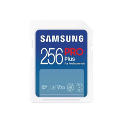 Samsung PRO Plus MB-SD256S - Scheda di memoria flash - 256 GB - Video Class V30 / UHS-I U3 / Class10 - UHS-I SDXC - bianco