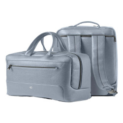 Borsa zainabile bi-bag Gate Trended - 42 x 28 x 14 cm - ecopelle - azzurro - In Tempo