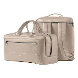 Borsa zainabile bi-bag Gate Trended - 42 x 28 x 14 cm - ecopelle - ghiaccio - In Tempo