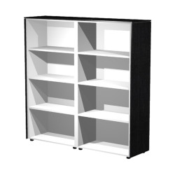 Coppia Prestige - mobili medio alti a giorno  - 162,8 x 43 x 158,2 cm - nero venato