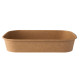 Bowl monouso - rettangolare - 500 ml - cartoncino - avana - Signor Bio - conf. 50 pezzi