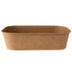 Bowl monouso - rettangolare - 750 ml - cartoncino - avana - Signor Bio - conf. 50 pezzi