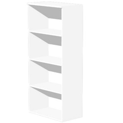 Mobile Easy - alto a giorno - 80 x 35 x 180 cm - bianco