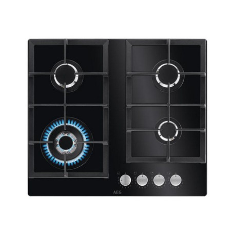AEG HKB64420NB - Piano cottura a gas - 4 piastre - Nicchia - larghezza: 56 cm - prof. 48 cm - nero
