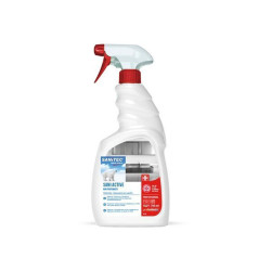 Sanitec SANI ACTIVE - Sgrassante / disinfettante - liquido - spray in flacone - 750 ml - inodore - professionale - bianco (pacc