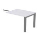 Allungo reversibile dx/sx Agorà - 80x60cm - Bianco - Gamba antracite