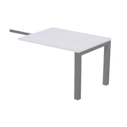 Allungo reversibile dx/sx Agorà - 80x60cm - Bianco - Gamba antracite